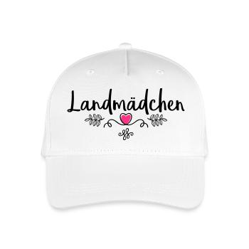 landmaedchen herz - Kinder Bio Basecap - Weiß - Vorne