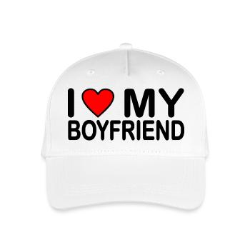 I love my boyfriend - Kinder Bio Basecap - Weiß - Vorne