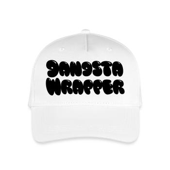 Love Gangsta Wrapper - Kinder Bio Basecap - Weiß - Vorne