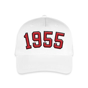 Sport year of birth 1955 - Organic Kids’ Baseball Cap - white - Front
