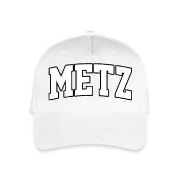 Metz-Logo: Kollegiales Design mit elegantem und elegantem Stil - Kinder Bio Basecap - Weiß - Vorne
