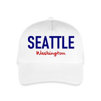 Seattle - Washington - États-Unis - États-Unis - Casquette de baseball bio Enfant - blanc - Devant