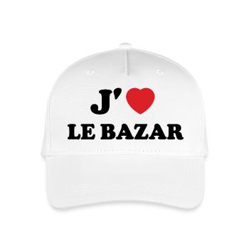 Ich mag das Chaos - Kinder Bio Basecap - Weiß - Vorne