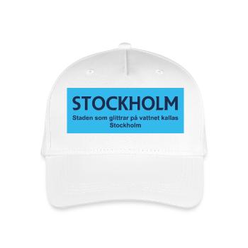 Stockholm Glitzerndes Stadtdesign - Kinder Bio Basecap - Weiß - Vorne