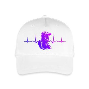 Conception motocross Power Motocross - Casquette de baseball bio Enfant - blanc - Devant