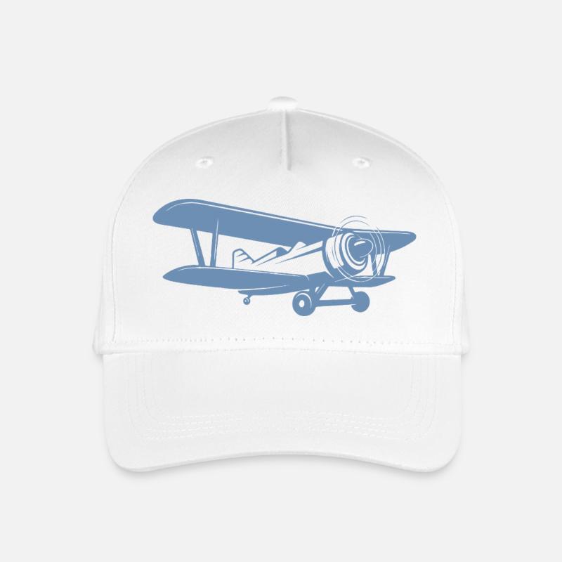 Pilote de biplan Rétro Minimaliste - Casquette de baseball bio Enfant - blanc