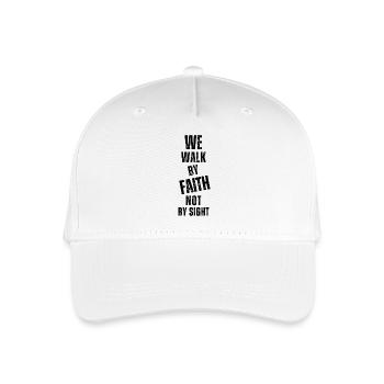 We walk by Faith no by sight. - Organic Kids’ Baseball Cap - white - Front