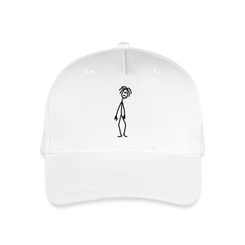 Sad unfortunate stick figure depressed - Organic Kids’ Baseball Cap - white - Front