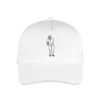 Petanque Player Right-Handed - Organic Kids’ Baseball Cap - white - Front