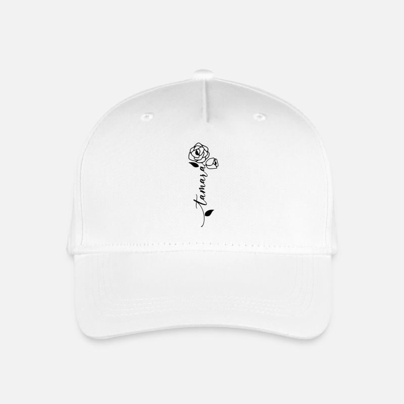 Tamara Name Vorname Namensblume - Kinder Bio Basecap - Weiß
