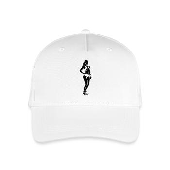 Female Athlete - Sports Sticker - Kinder Bio Basecap - Weiß - Vorne