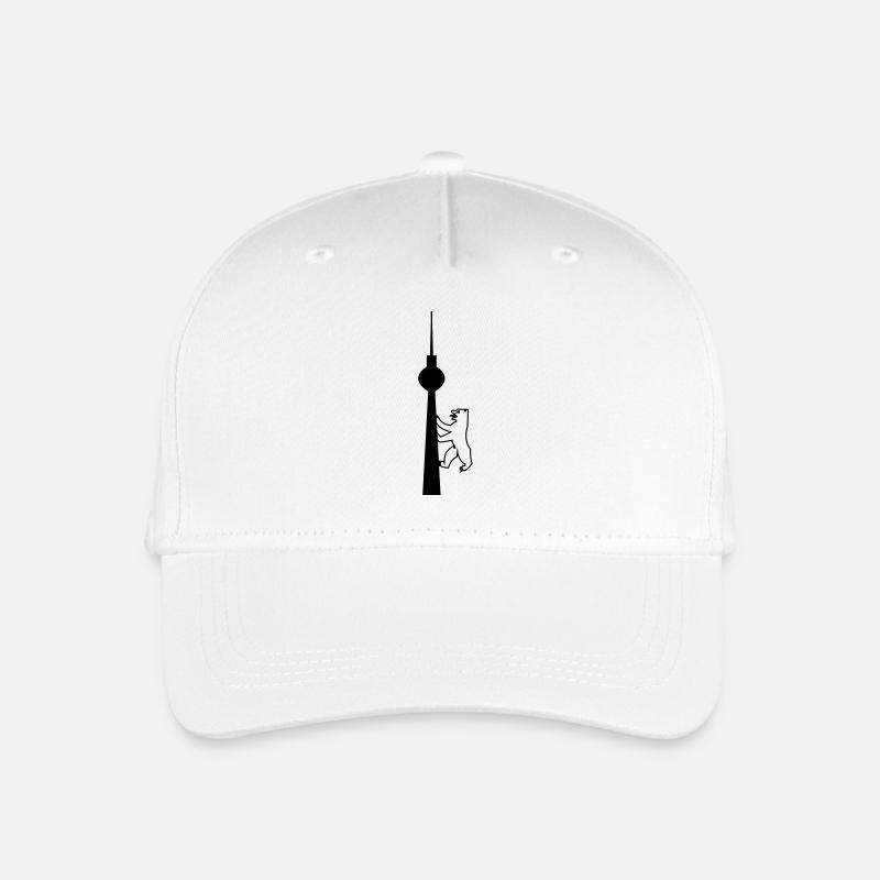 BERLINER FERNSEHTURM - Berlin Souvenirs - Kinder Bio Basecap - Weiß