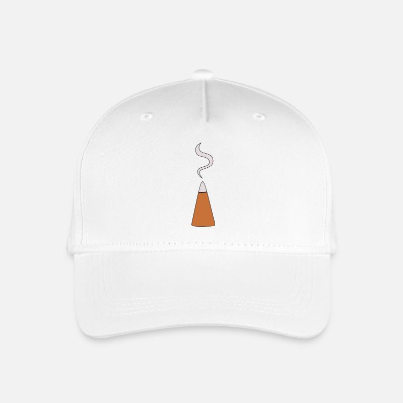 Räucherwerkskegel mit Rauch - Kinder Bio Basecap - Weiß