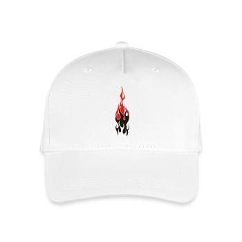 flammen - Kinder Bio Basecap - Weiß - Vorne