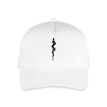 Esculape Stab von Asclepius Aesculapius Arzt - Kinder Bio Basecap - Weiß - Vorne
