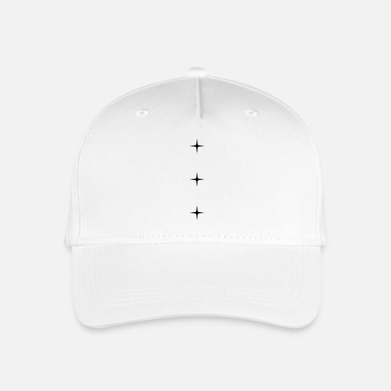 Three stars – Minimal Star DesignSimple design - Organic Kids’ Baseball Cap - white