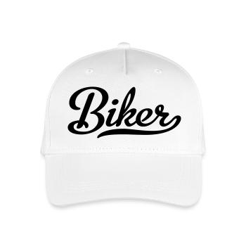biker - Organic Kids’ Baseball Cap - white - Front