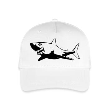 Hai Fisch gefährlich - Kinder Bio Basecap - Weiß - Vorne