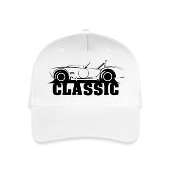 classic cobra car retro vintage oldschool Logo - Kinder Bio Basecap - Weiß - Vorne