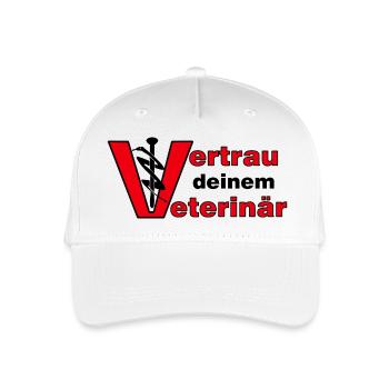 Veterinär Vertrauen - Tierarztmotiv - Kinder Bio Basecap - Weiß - Vorne