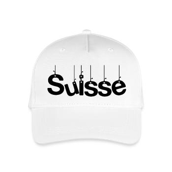 SCHWEIZ. LAND. GENF. HUMOR. FLAGGE - Kinder Bio Basecap - Weiß - Vorne
