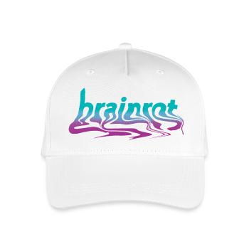 Brainrot – Trippy Vaporwave Aesthetic - Organic Kids’ Baseball Cap - white - Front