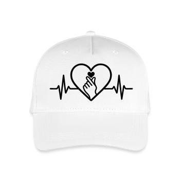 K-Pop Heart Finger Heart Music - Organic Kids’ Baseball Cap - white - Front
