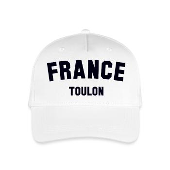Toulon, France, France - Casquette de baseball bio Enfant - blanc - Devant