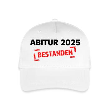 Abitur 2025 bestanden - Kinder Bio Basecap - Weiß - Vorne
