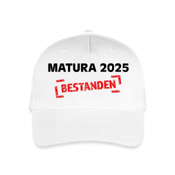 Matura 2025 bestanden - Kinder Bio Basecap - Weiß - Vorne