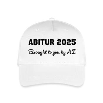 Abitur brought to you by AI - Kinder Bio Basecap - Weiß - Vorne