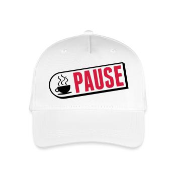 kaffee_pause_tm2 - Casquette de baseball bio Enfant - blanc - Devant