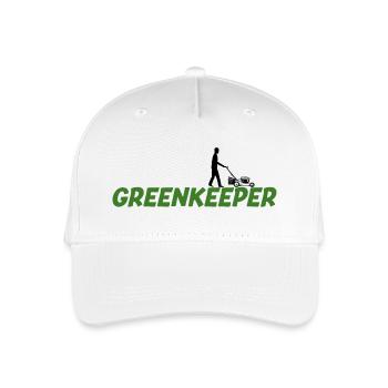 Greenkeeper Lawn Mower Gardener Garden Gift Idea - Organic Kids’ Baseball Cap - white - Front