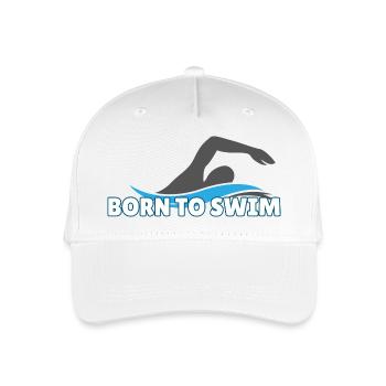 Né pour nager - Casquette de baseball bio Enfant - blanc - Devant