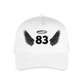 Engel Nummer 83 – Flügel zum 83. Geburtstag - Kinder Bio Basecap - Weiß - Vorne