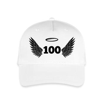 Numéro 100 ange - 100e anniversaire ailes - Casquette de baseball bio Enfant - blanc - Devant
