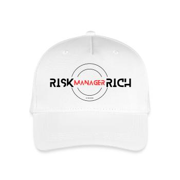 RISK MANAGER 3 - Organic Kids’ Baseball Cap - white - Front