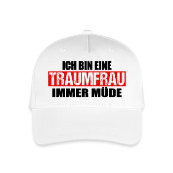 Ich bin eine Traumfrau immer müde - Kinder Bio Basecap - Weiß - Vorne