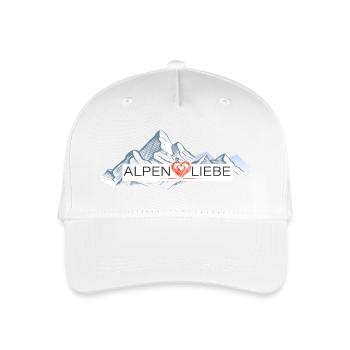Alpen Liebe02 - Kinder Bio Basecap - Weiß - Vorne