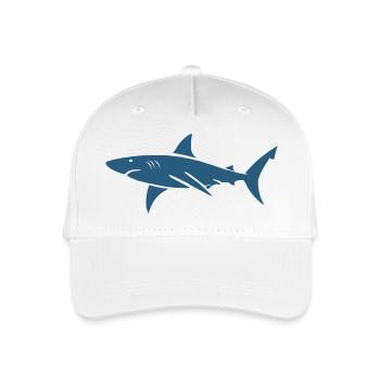 shark - Organic Kids’ Baseball Cap - white - Front