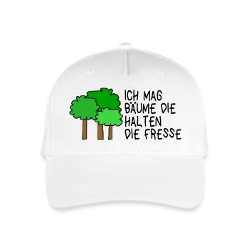 Ich mag Bäume die halten die Fresse  - Kinder Bio Basecap - Weiß - Vorne