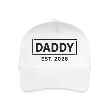 DADDY 2026 Proud Dad-to-be - Organic Kids’ Baseball Cap - white - Front