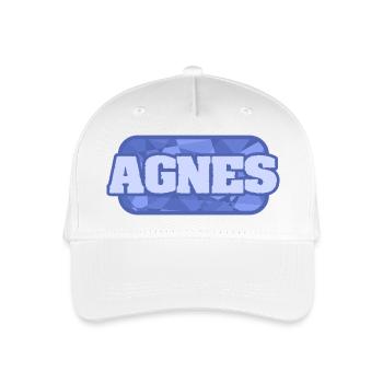 Geschenk für Agnes - Kinder Bio Basecap - Weiß - Vorne