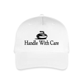 Handle With Care Curling Eissport Witzig - Organic Kids’ Baseball Cap - white - Front
