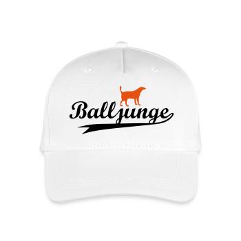 Balljunge zweifarbig - Flex/Flock - Kinder Bio Basecap - Weiß - Vorne