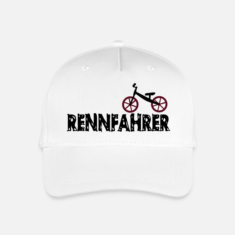 Laufrad Rennfahrer - Kinder Bio Basecap - Weiß