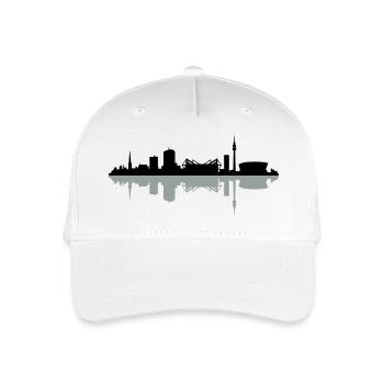 Skyline Dortmund Schatten - Kinder Bio Basecap - Weiß - Vorne