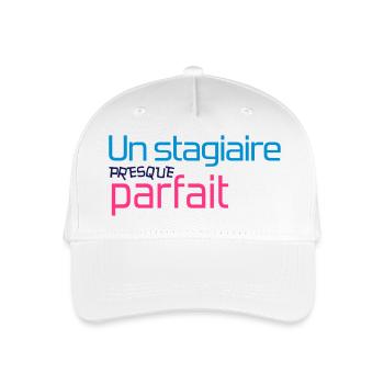 Stagiaire / Collègue / Stage / Bureau / Travail - Casquette de baseball bio Enfant - blanc - Devant