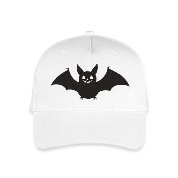 Fledermaus - Kinder Bio Basecap - Weiß - Vorne