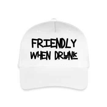 Friendly When Drunk - Alcohol - Organic Kids’ Baseball Cap - white - Front